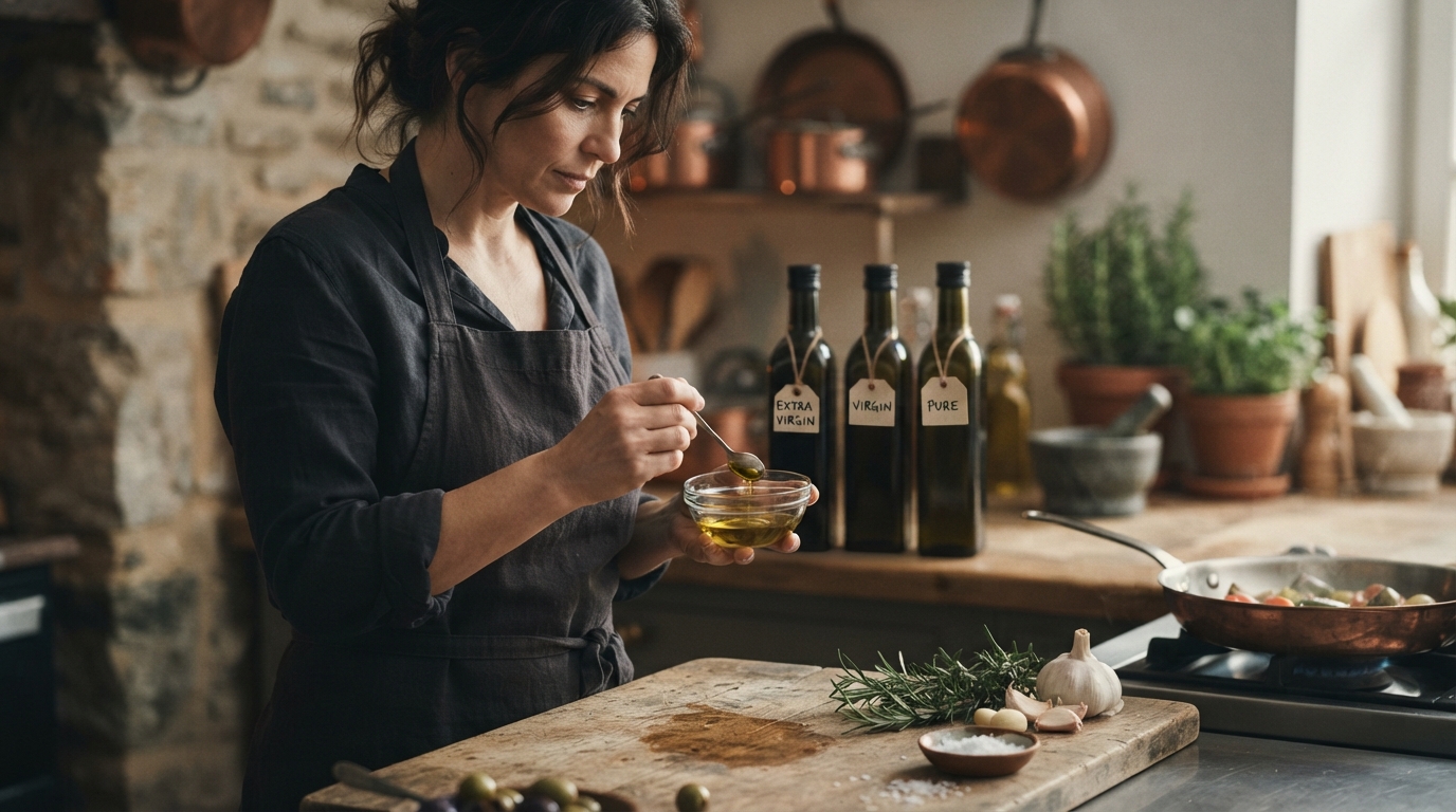 Editorial illustration for Choosing the Right Olive Oil Grade for Your Cooking