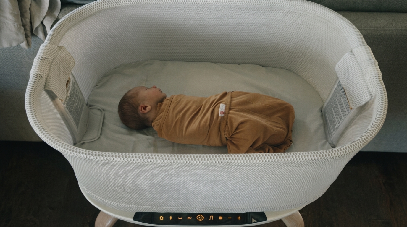 Editorial illustration for How Smart Crib Mattresses Measure Your Baby's Sleep — and Why FDA Clearance Is the Claim That Matters
