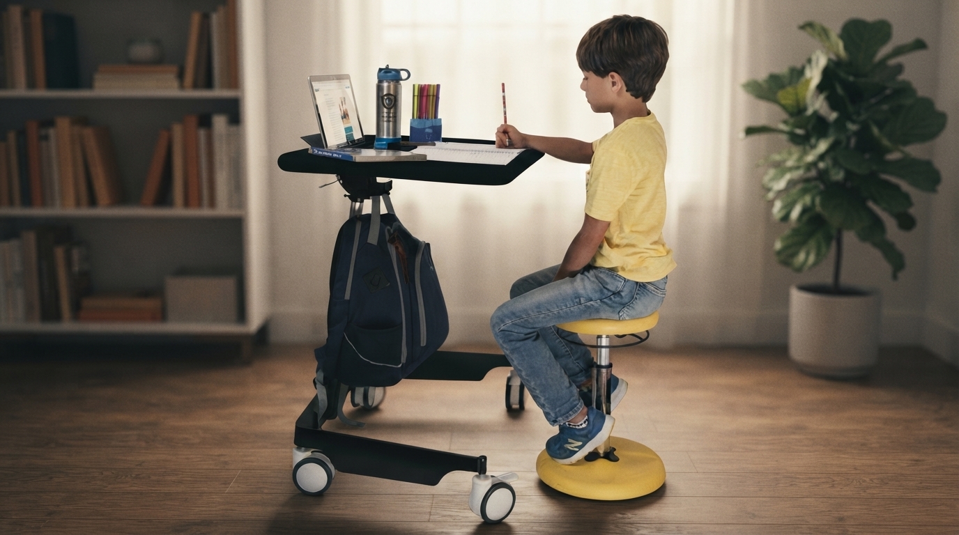 Editorial illustration for Play Couch or Adjustable Desk? How to Pick Children's Furniture That Grows With Your Child